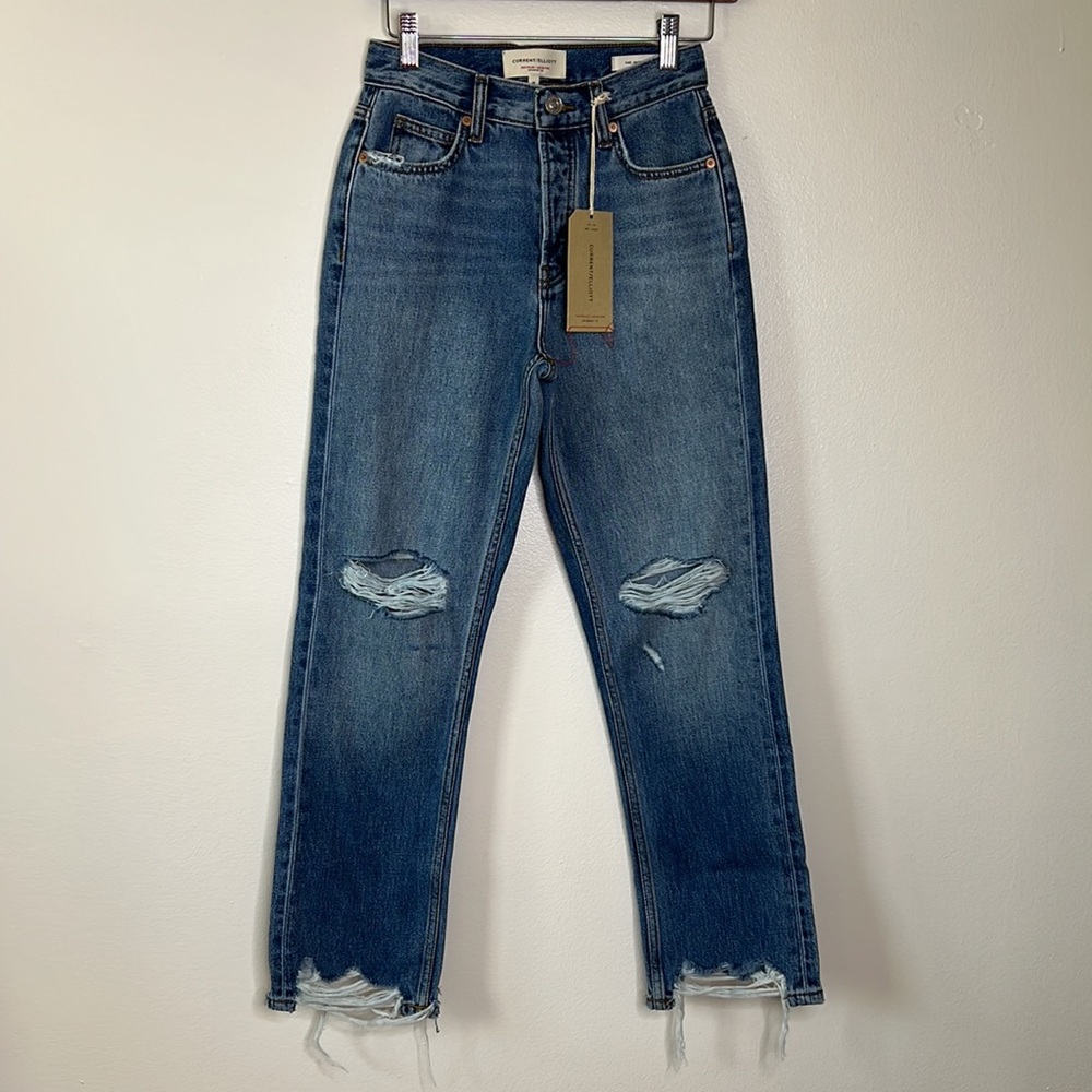 “NEW” Current/Elliot‎ Distressed Vintage Fit Jeans Sz 23 (00) - Picture 6 of 7